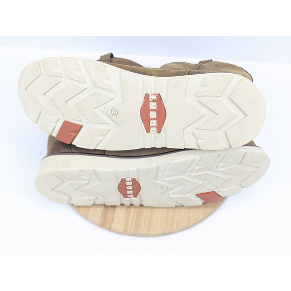 Brunt Bolduc Work Boots Mens 13 Brown Leather Unlined Pull On Mid Calf Ranch - Picture 8 of 11